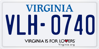 VA license plate VLH0740