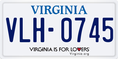 VA license plate VLH0745