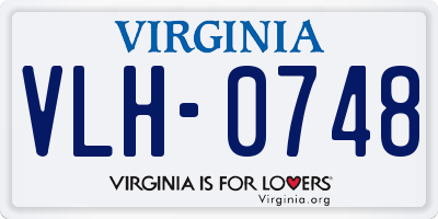VA license plate VLH0748
