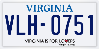 VA license plate VLH0751