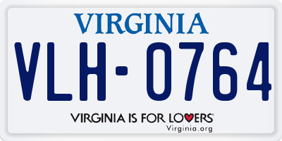 VA license plate VLH0764