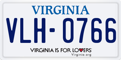 VA license plate VLH0766