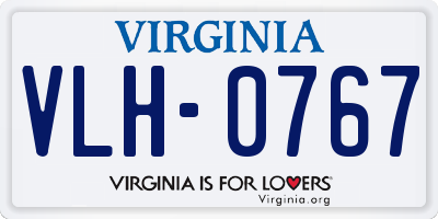 VA license plate VLH0767
