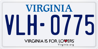 VA license plate VLH0775