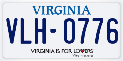 VA license plate VLH0776