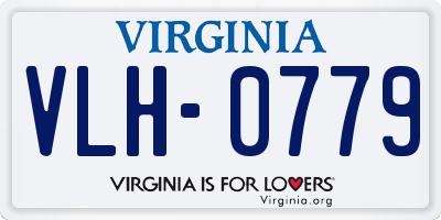 VA license plate VLH0779