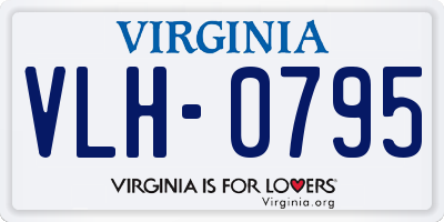 VA license plate VLH0795