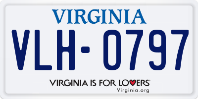 VA license plate VLH0797