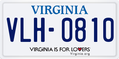 VA license plate VLH0810