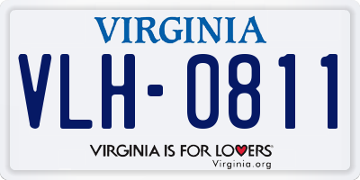 VA license plate VLH0811