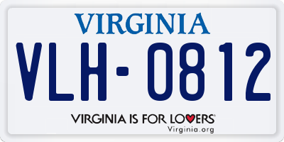 VA license plate VLH0812