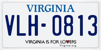 VA license plate VLH0813