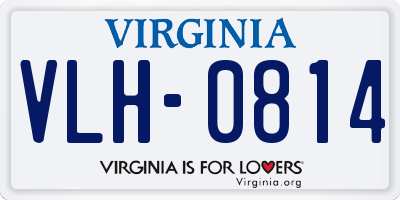 VA license plate VLH0814