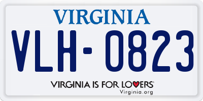 VA license plate VLH0823