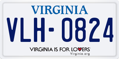VA license plate VLH0824