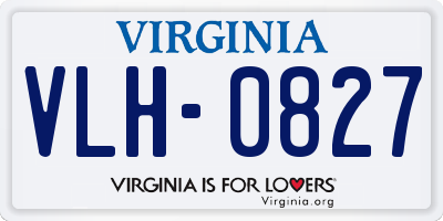 VA license plate VLH0827