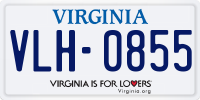 VA license plate VLH0855