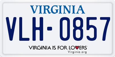 VA license plate VLH0857