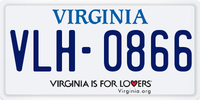VA license plate VLH0866