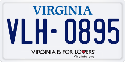 VA license plate VLH0895
