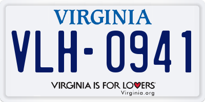 VA license plate VLH0941