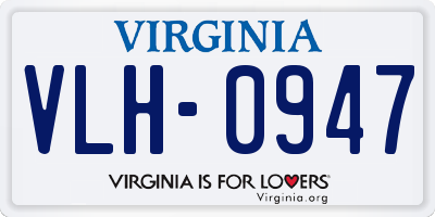 VA license plate VLH0947