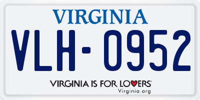 VA license plate VLH0952