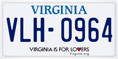 VA license plate VLH0964