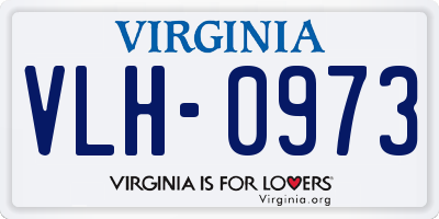 VA license plate VLH0973