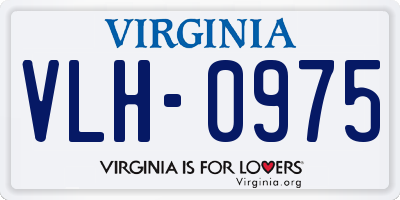 VA license plate VLH0975