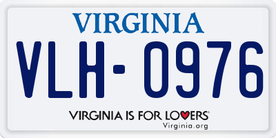 VA license plate VLH0976