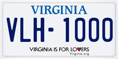 VA license plate VLH1000
