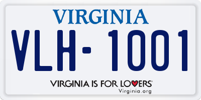 VA license plate VLH1001