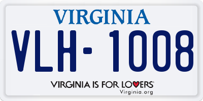 VA license plate VLH1008