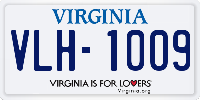 VA license plate VLH1009