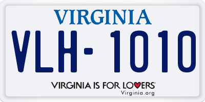 VA license plate VLH1010