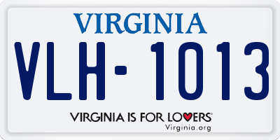 VA license plate VLH1013