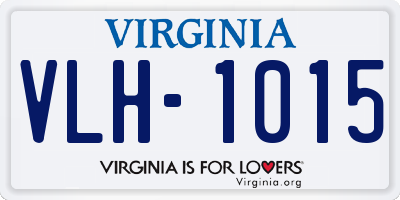 VA license plate VLH1015