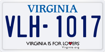 VA license plate VLH1017