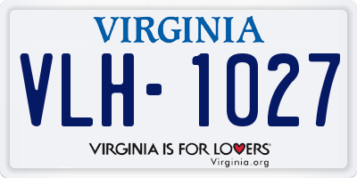 VA license plate VLH1027