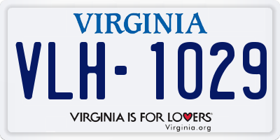 VA license plate VLH1029