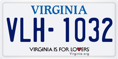 VA license plate VLH1032