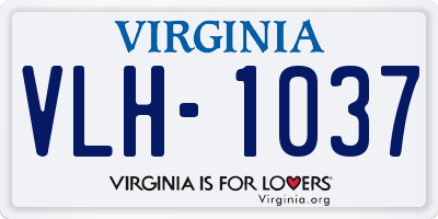 VA license plate VLH1037
