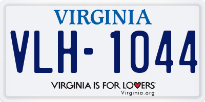 VA license plate VLH1044