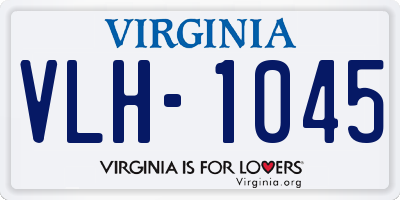VA license plate VLH1045