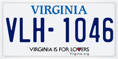 VA license plate VLH1046