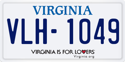 VA license plate VLH1049