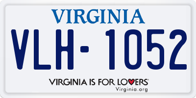 VA license plate VLH1052