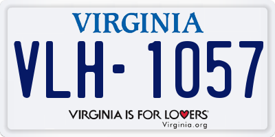 VA license plate VLH1057