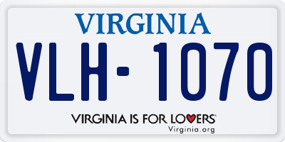 VA license plate VLH1070